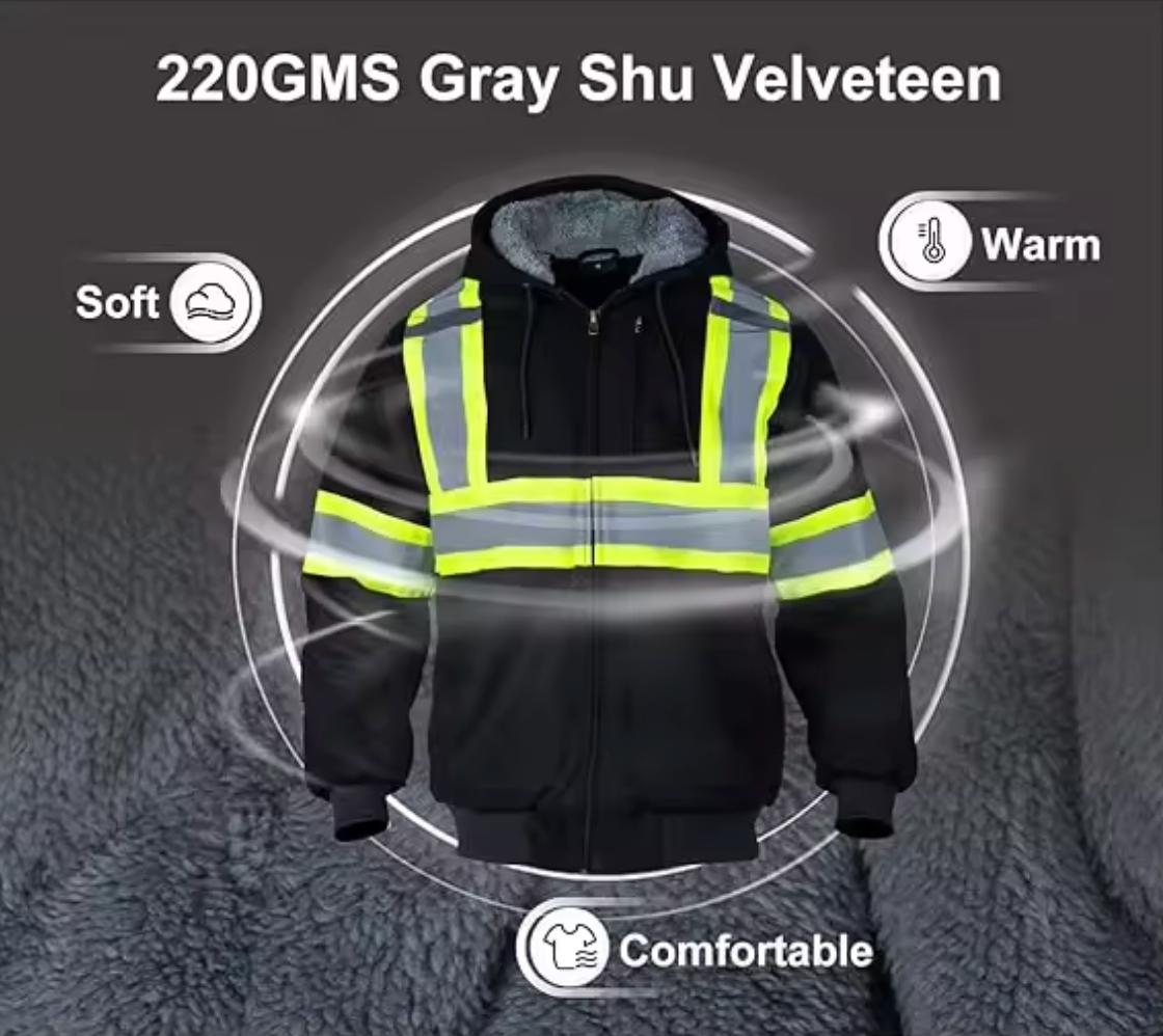 Hi-Vis Reflective Work Hoodie