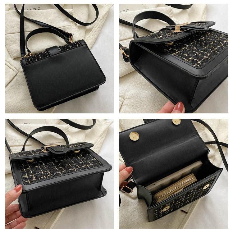 Chic Houndstooth Handbag