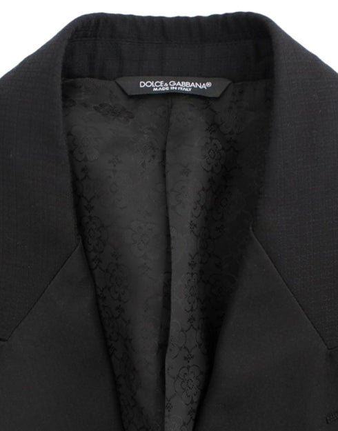Dolce & Gabbana Black wool silk SICILIA blazer