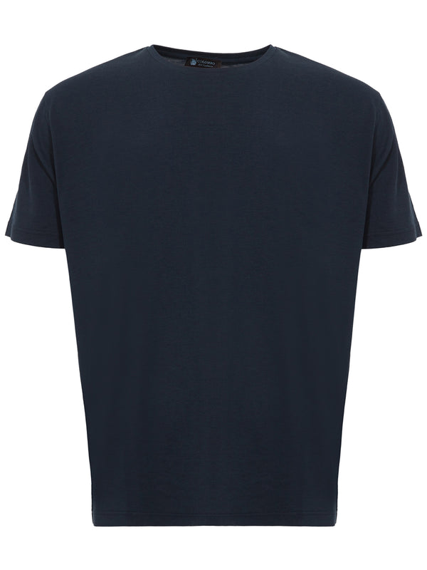 Colombo Blue T-Shirt in Silk Blend