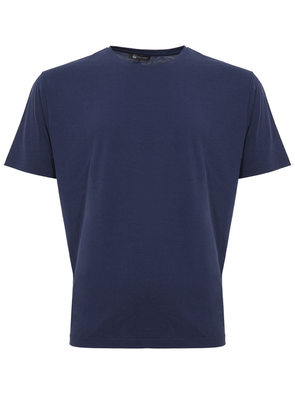 Colombo Blue Ink T-Shirt in Silk Blend