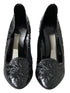 Dolce & Gabbana Black CINDERELLA Floral Crystal Heels Shoes