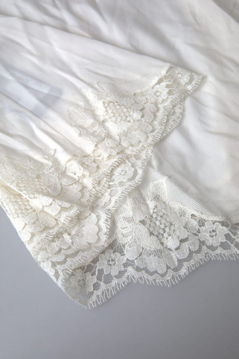 Dolce & Gabbana White Lace Cotton Camisole Top Underwear