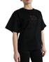 Dolce & Gabbana Black Cotton DG Crystal Crewneck Tee T-shirt