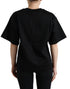 Dolce & Gabbana Black Cotton DG Crystal Crewneck Tee T-shirt