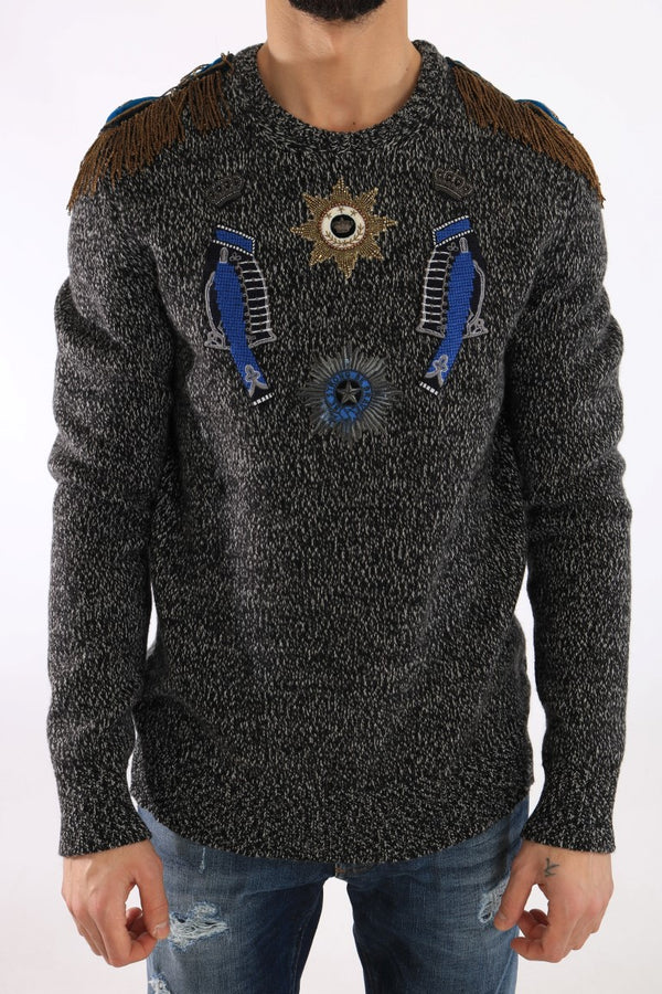 Dolce & Gabbana Gray Wool Cashmere Sweater