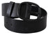 PLEIN SUD Black Genuine Leather Oval Metal Buckle Belt