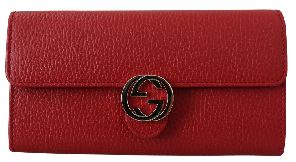 Gucci Red Icon Leather Wallet with Terzia Style