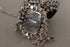 Dolce & Gabbana Silver Chain Black Clear Crystal Choker Pendant Necklace