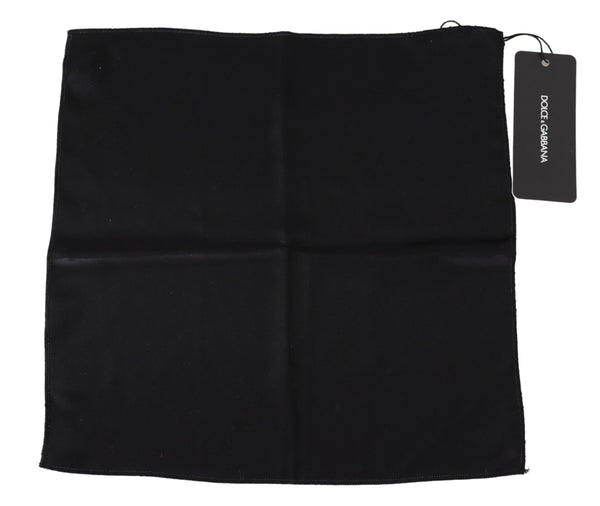 Dolce & Gabbana Solid Black Square Mens Handkerchief