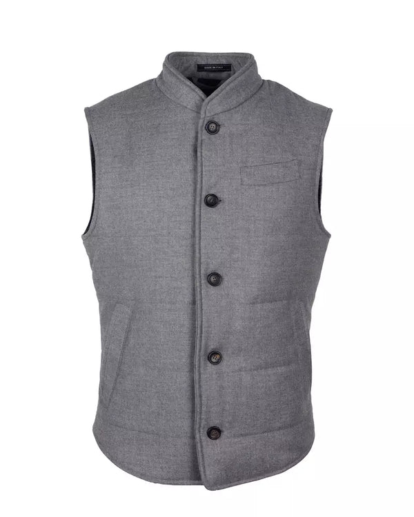 Made in Italy Beige Wool Vest
