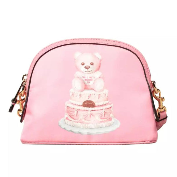 Moschino Couture Pink Nylon Clutch Bag