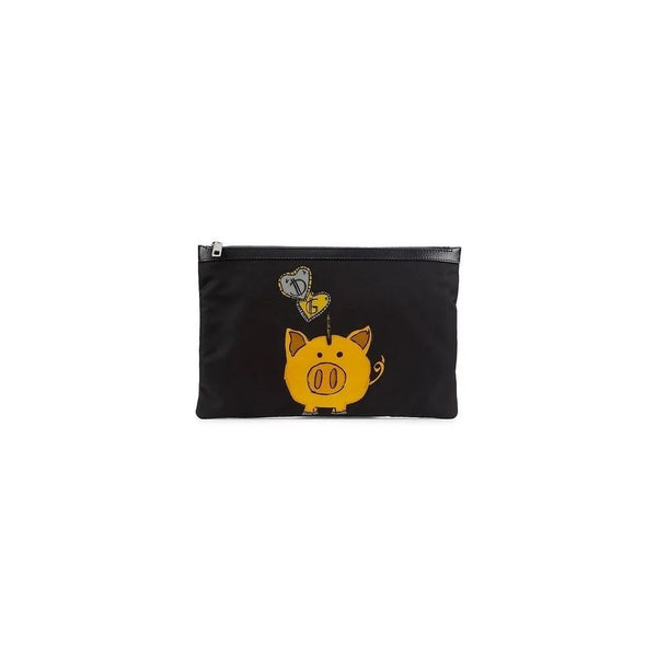 Dolce & Gabbana Black Nylon Clutch Bag