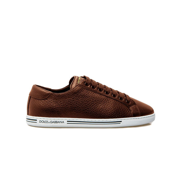 Dolce & Gabbana Brown Leather Di Cervo Sneaker