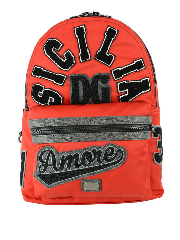 Dolce & Gabbana Red Nylon Backpack