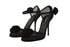 Dolce & Gabbana Black Mesh Ankle Strap High Heels Pumps Shoes