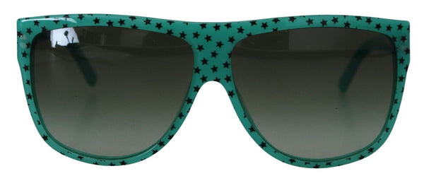 Dolce & Gabbana Green Stars Acetate Square Shades Sunglasses