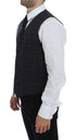 Dolce & Gabbana Gray Checkered Formal Dress Vest Gilet