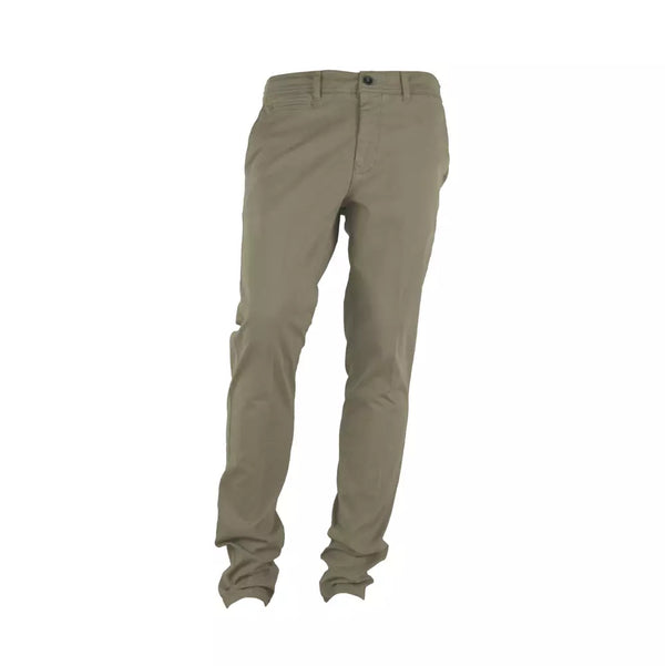 Made in Italy Beige Cotton Jeans & Pant